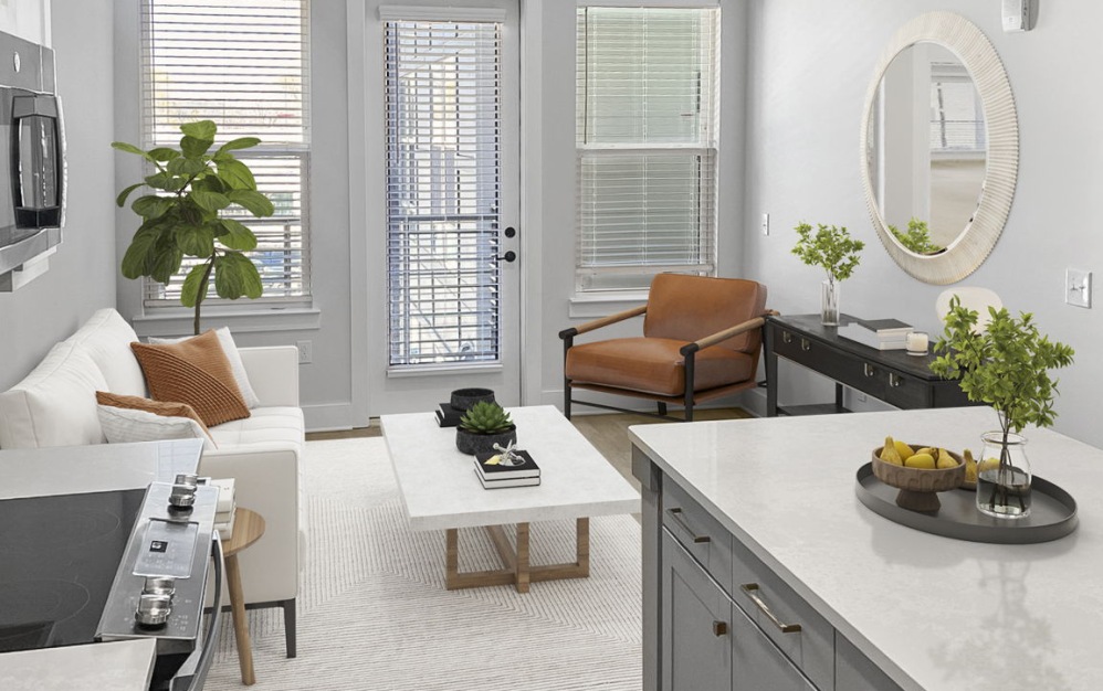 B3 - 2 bedroom floorplan layout with 2 bathrooms and 1084 - 1100 square feet (Floor 3)