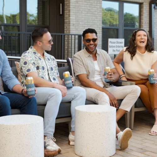 Take advantage of all Solis LoSo has to offer People chatting and sitting next to each other