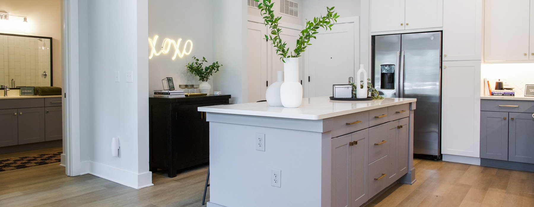 Well-lit kitchen with ample counter space