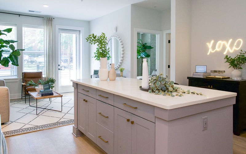 Well-lit kitchen with ample counter space